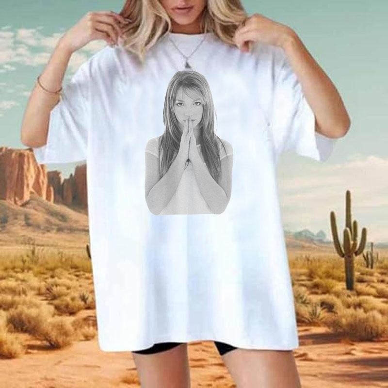 Benvenuto X Britney Camicia Oops I Did It Again Latte Materno Britney T-shirt Y2k Musica Streetwear Vintage Maglietta Grafica Punk Divertente