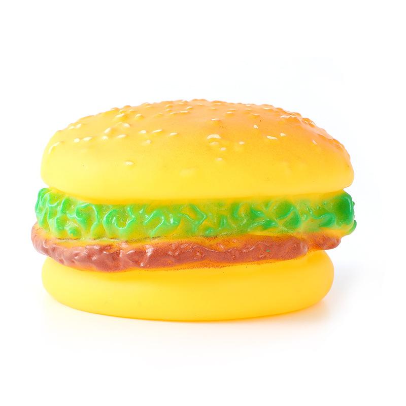 Pet sound toy Pippi Tao vinyl hamburger doll dog simulation molar pet supplies