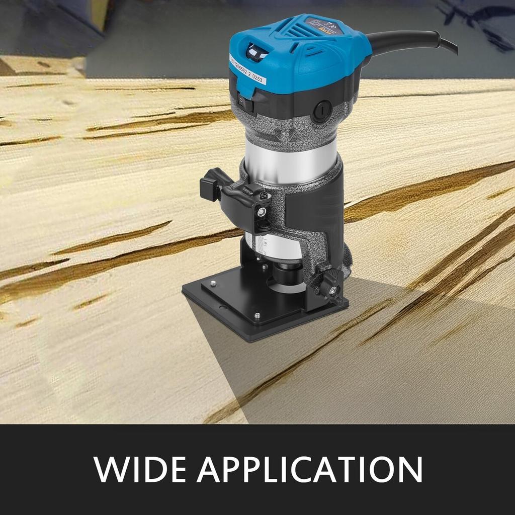 6.5Amp 1-1/4 HP Wood Router Tool Kit Max Torque 30,000RPM Variable Speed Compact Router Kit With Fixed Base, Plunge Base, Tilt Base and Offset Base