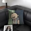 Funny Bbangbbangs Diary Cushion Cover Natural Linen Organic Fabric DoubleSided Printing Sofa Home Decor Gift Pillow Case
