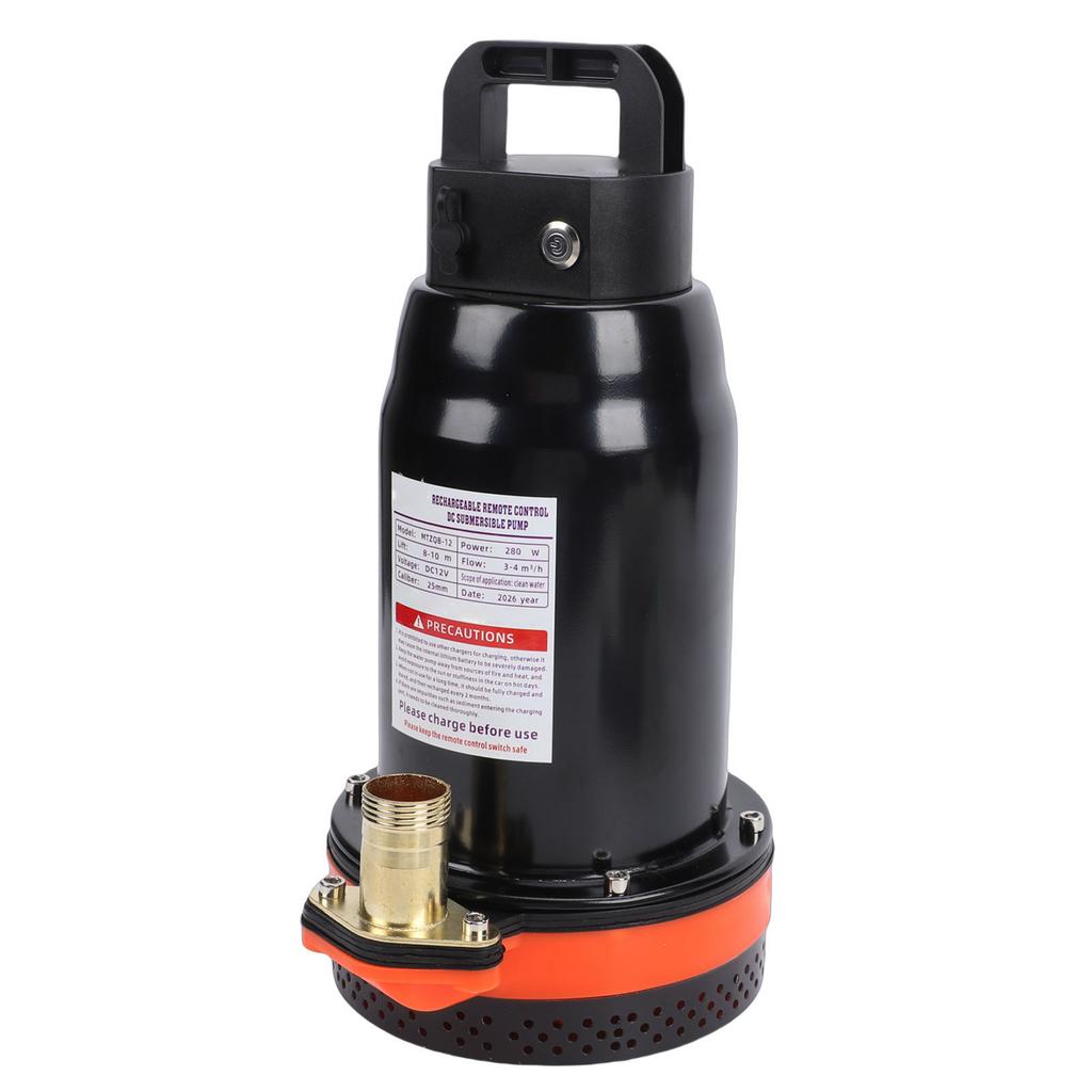Remote Control Submersible Pump Small Direct Current   for Pool Hot Tub Basement Garden Drainage 280W 3- ³Celsiush 10M   Hose
