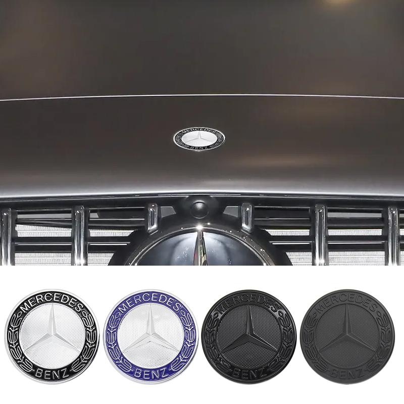 OFK3   1Pcs 57mm Car Front Hood Logo Badge Emblem Bonnet Accessory For Mercedes Benz AMG W204 W205 W212 W213 W221 W177 W246 GLA CLA GLC