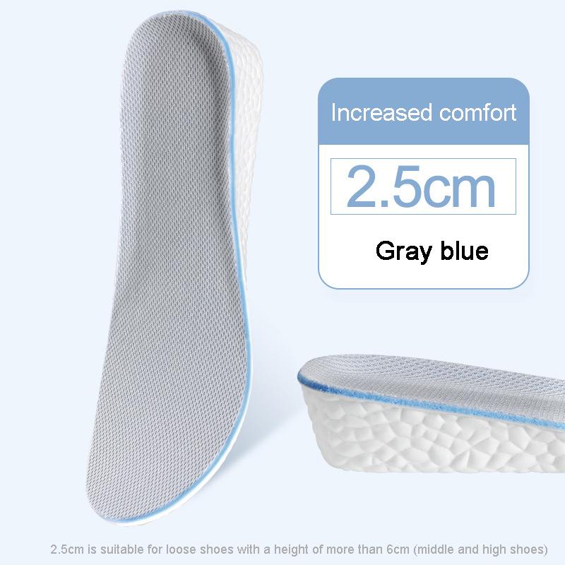 Insoles for Shoes Breathable Heighten Heel Insert Pad Cushion Unisex Height Increase Insole Boost Man Women's Shoes Sneakers New