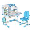 Ergonomic Desk Chair 2Pcs/Set Premium Kids Study Set, Height Adjustable Children School Table Set with Astronaut Pattern, Large Writing Board,