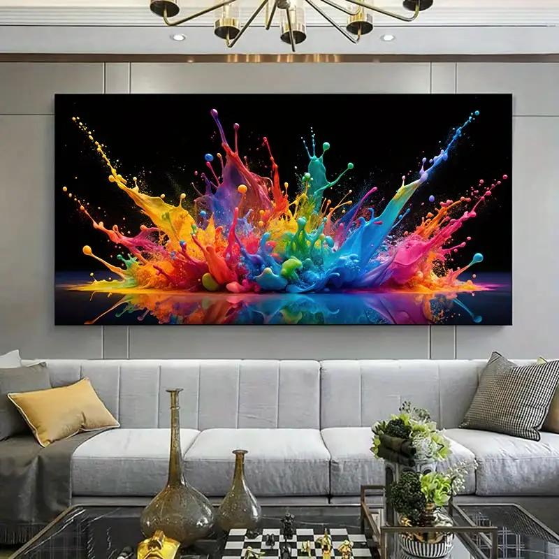 

2D/flat 1pc 27.55inch*55.11inch/ 70cm*140cm Frameless Modern wooden wall Canvas Painting Art for Living Room Modern Canvas Poste 20x40cm No Framed