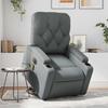 VidaXL Electric Massage Recliner Armchair Grey Faux Leather 3204796