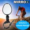 MIRROX Zpětné zrcátko na kolo Zrcátko Řídítka Univerzální e-bike Nastavitelné o 360°