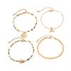 Ingemark Exquisite Fishtail Scallop Starfish Pendent Anklet Chain Women Summer Beach Vacation Rice Beads Feet Chain New Jewelry