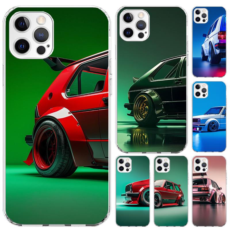 MK1 Golf Vintage Car Phone Case for Iphone 17 Air 16 15 Plus 14 13 Mini 12 11 Pro Max 16E 7 8 SE 2020 Soft Funda Print Shell 17