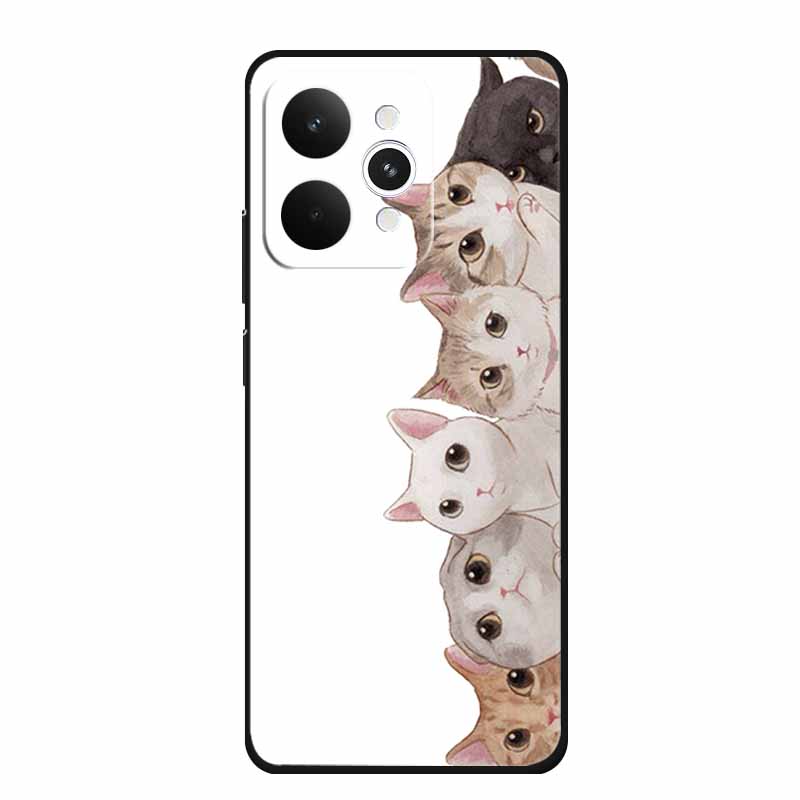 For Realme 15 15 Pro 5G Black Case 3D TPU Silicone Soft Back Cover For Realme C15 6.5" Funda Emboss Relief Flowers Bag Casing