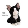 Adorable Striped Cat Plush Desk Companion - Black & White Figurine Soothing Doll for Children’s Birthday Gift