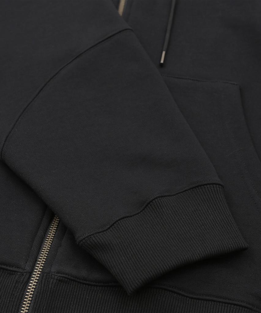 Haveoffduty Bio-Washed Easy Zip-Up Hoodie (Black)