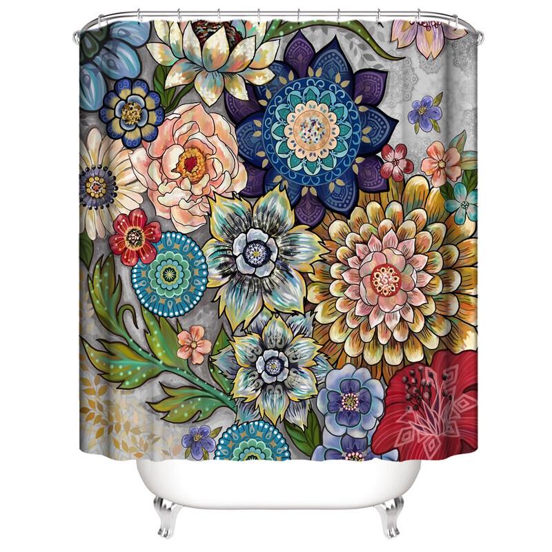 CHUSE Bohemian 3D Print Shower Curtain
