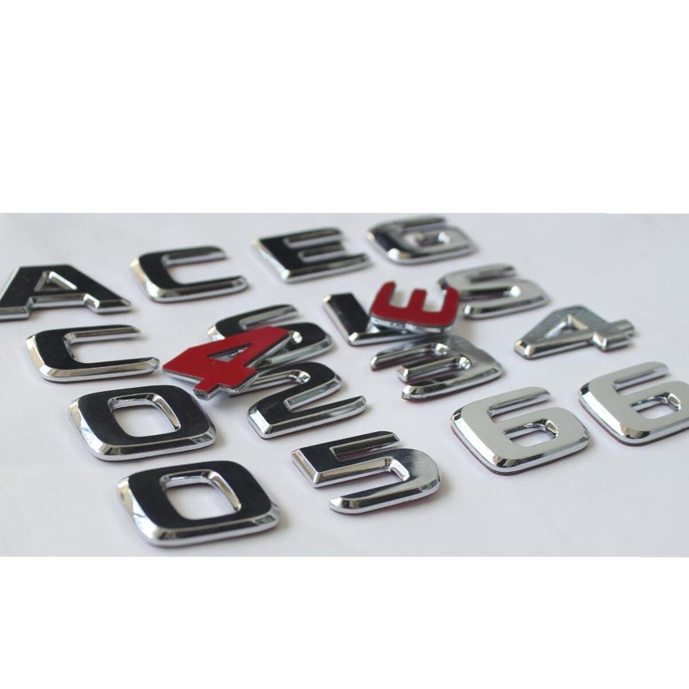 Chrome Red Letters C63s E63s S Trunk Emblems Badges for Mercedes Benz W205 W212 W213 AMG