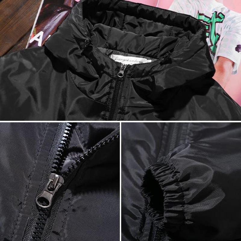 Herren Kapuzenjacke Winter Warmer Mantel Normale Schlanke Parka Einfarbige Baumwollgepolsterte Jacken für Herren Winddichte und Wasserdichte Kleidung