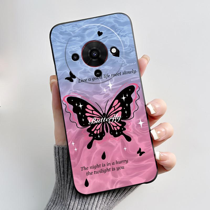 Cute Cartoon Case For ZTE Blade A76 5G Z2469N Capa Funda Printing Shell Protective Cover Soft Silicone Black Casing Coque