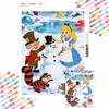 Themed Diamond Painting Kit Handmade diy5D Home Decoration Gift Alice Winter Wonderland Snowman Scene