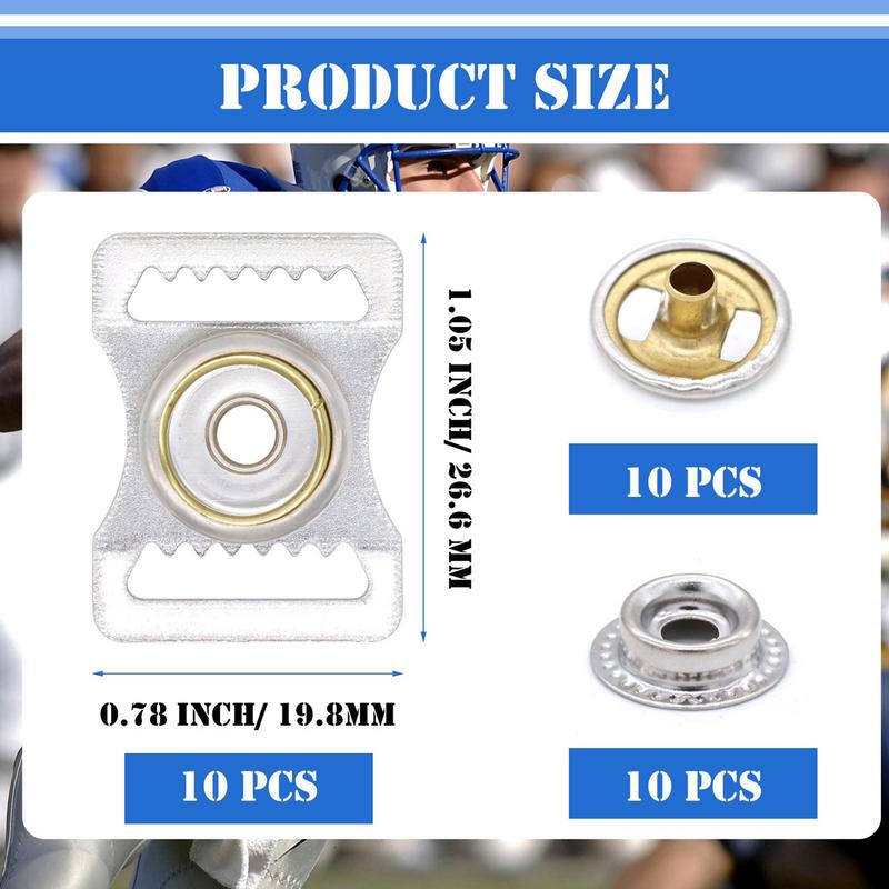 Sport Helmet Buckle 10x Stainless Steel Chin Strap Adapter Helmet Accessories Multifunctional Repair Adapter Kits For Football