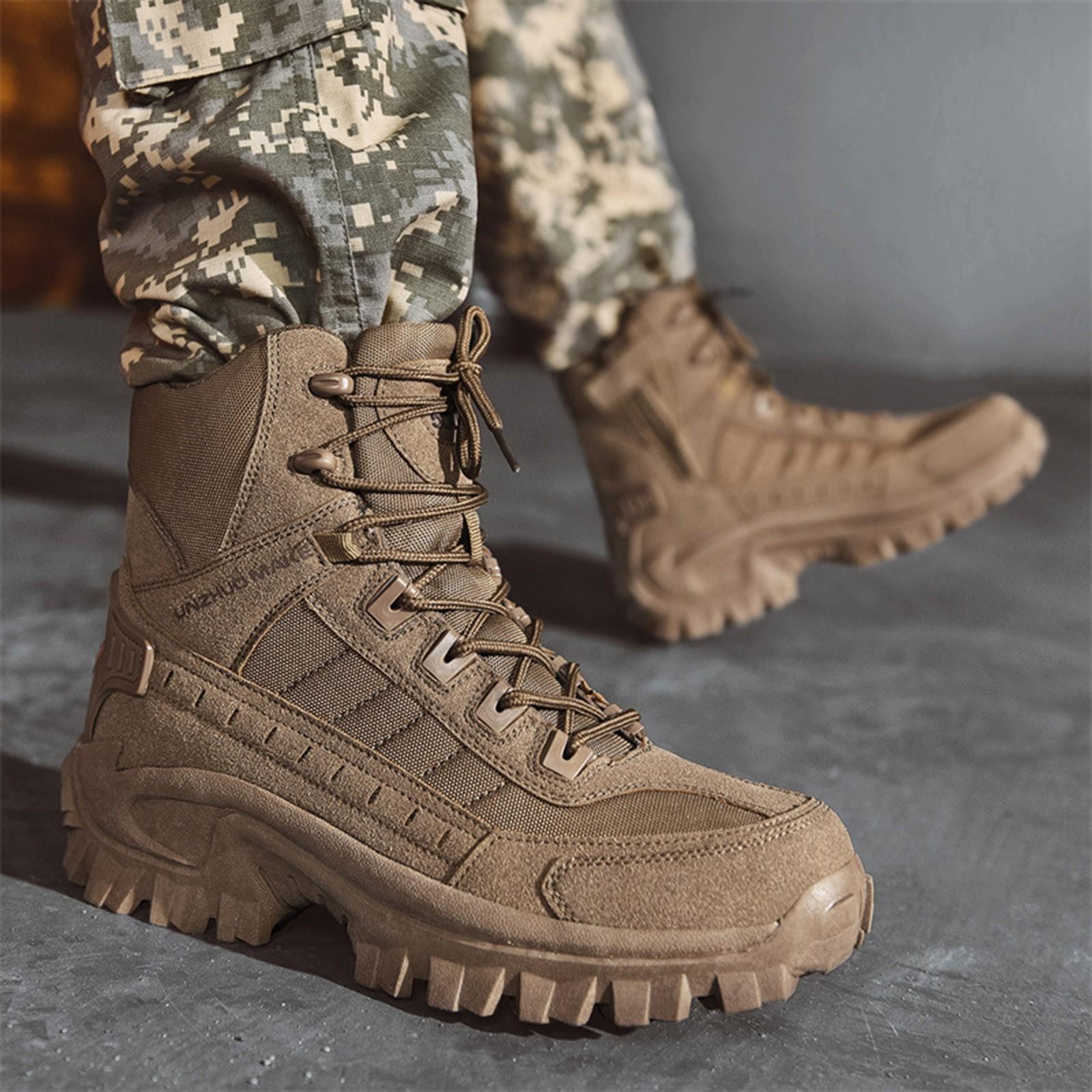 Men S Winter Fashion High Top Thick Sole Lace Up Hiking Shoes And Thick Sports Running Shoes Mens Leather Sneaker 42 коричневый