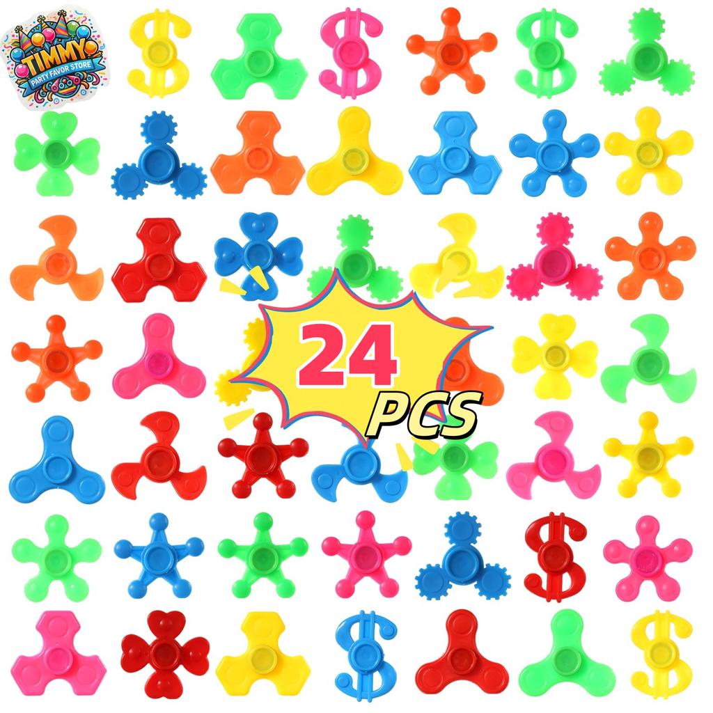 12/24Pcs Mini Fidget Spinner Bulk, Party Favors Fidget Spinners For Kids, Goodie Bag Stuffers, Stress Relief Sensory Fidget Toys