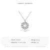Modian 925 Sterling Silver Lucky Snowflake Pendant Necklace for Women Fine Jewelry Girl Christmas Gifts