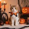 Adjustable Dog Bib Knitted Star Pet Bib Handmade Shape Cat Crochet Skin-friendly Collar with Black Pom-poms for Cats Small Dogs Halloween Outfit