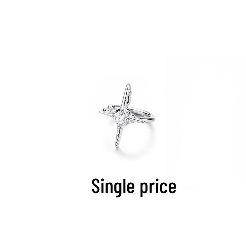 Korean Style Irregular Shiny Gear Ear Cuff, No Piercing Needed, Versatile and Chic for Autumn