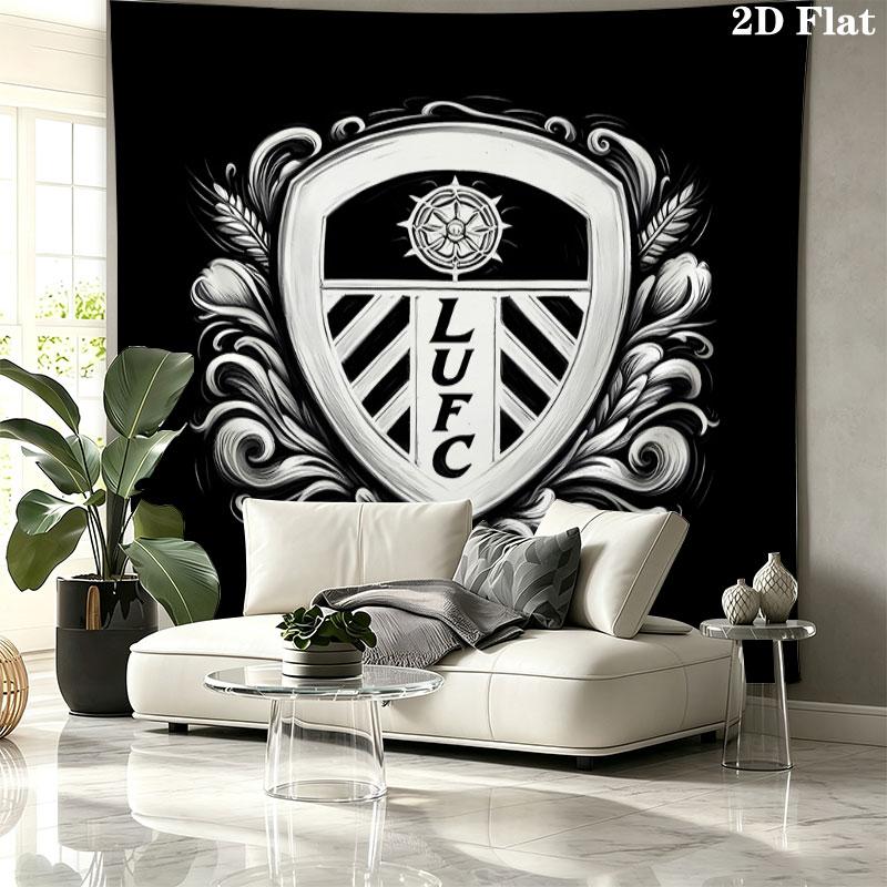 Leeds United Football Club Wall Tapestry Aesthetic Wall Hanging Printed Fabric Blanket Decorative Tapestries for Bedroom Living Room Home Decor