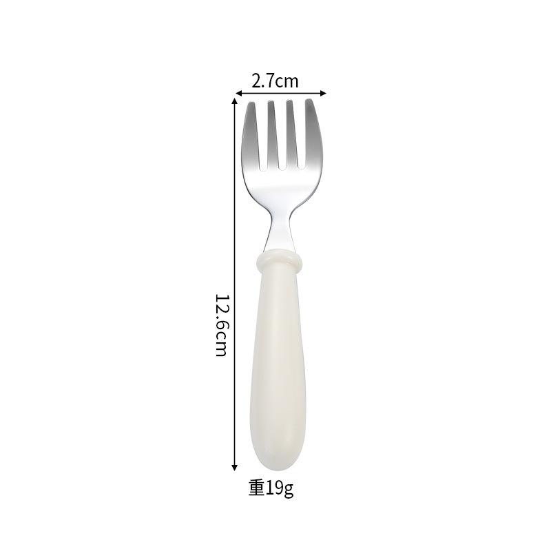 Stainless Steel Children's Tableware Set Spoon and Fork Anti-drop and Anti-scalding Kindergarten Portable Storage Box Household Tableware
