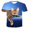 New summer 3D printing cute cat short-sleeved casual street sports breathable T-shirt