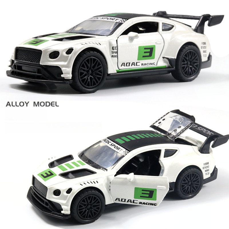 1/36 Scale Bentley GTR Toy Car Super Sport Vehicle Miniature Model Free Wheels Diecast Zinc Alloy Metal Collection Children Gift Car