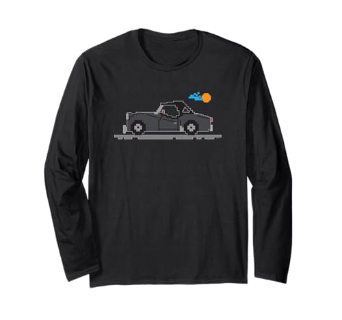 

8-Bit Cartoon Triumph TR3 TR 3 British Black Sports Car Automotive Long Sleeve T-Shirt