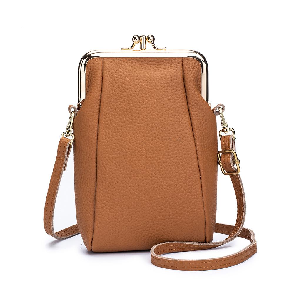 2025 neue Handytasche mit Litschi-Muster, einfache Umhängetasche mit großem Fassungsvermögen, Damen, hochwertig, Messenger-Bag, vielseitig