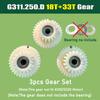 Conjunto de Engrenagens de Nylon Para Motor de Cubo Bafang 8fun G311 250W Peças de Reposição – 3 Peças de Engrenagem de Nylon (18T+33T, Sem Rolamento)