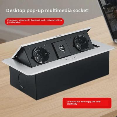 Langsam Hochfahrende Pop-Up Versteckte EU Strom Multimedia Steckdose für Europäische, Amerikanische und Deutsche Standard USB Konferenztische