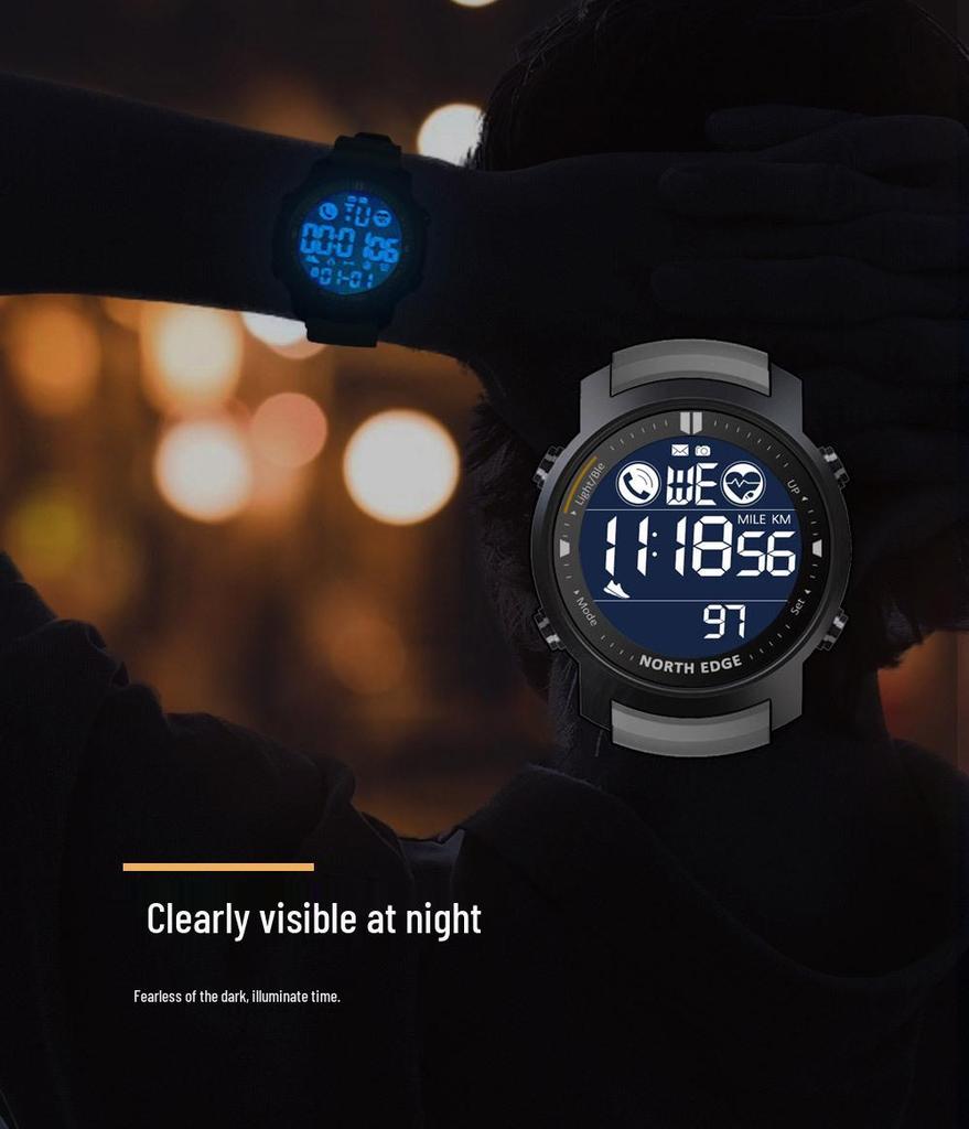 Men's Smart Waterproof Outdoor Sports Watch with Ultra-Long Standby, Bluetooth, Heart Rate Monitor, Multi-Function, and Swim Camera.