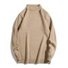 Men's High Neck Double Roll Wool Sweater - Soft, Warm, Solid Color, Close-Fitting Base Layer, Trendy Knitted Design