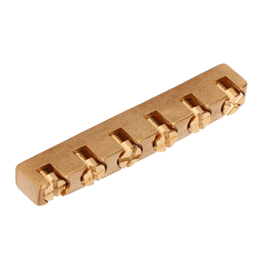 Guitar Nut 6 String Brass Adjustable Instrument Accessory Replacement Part for Bass