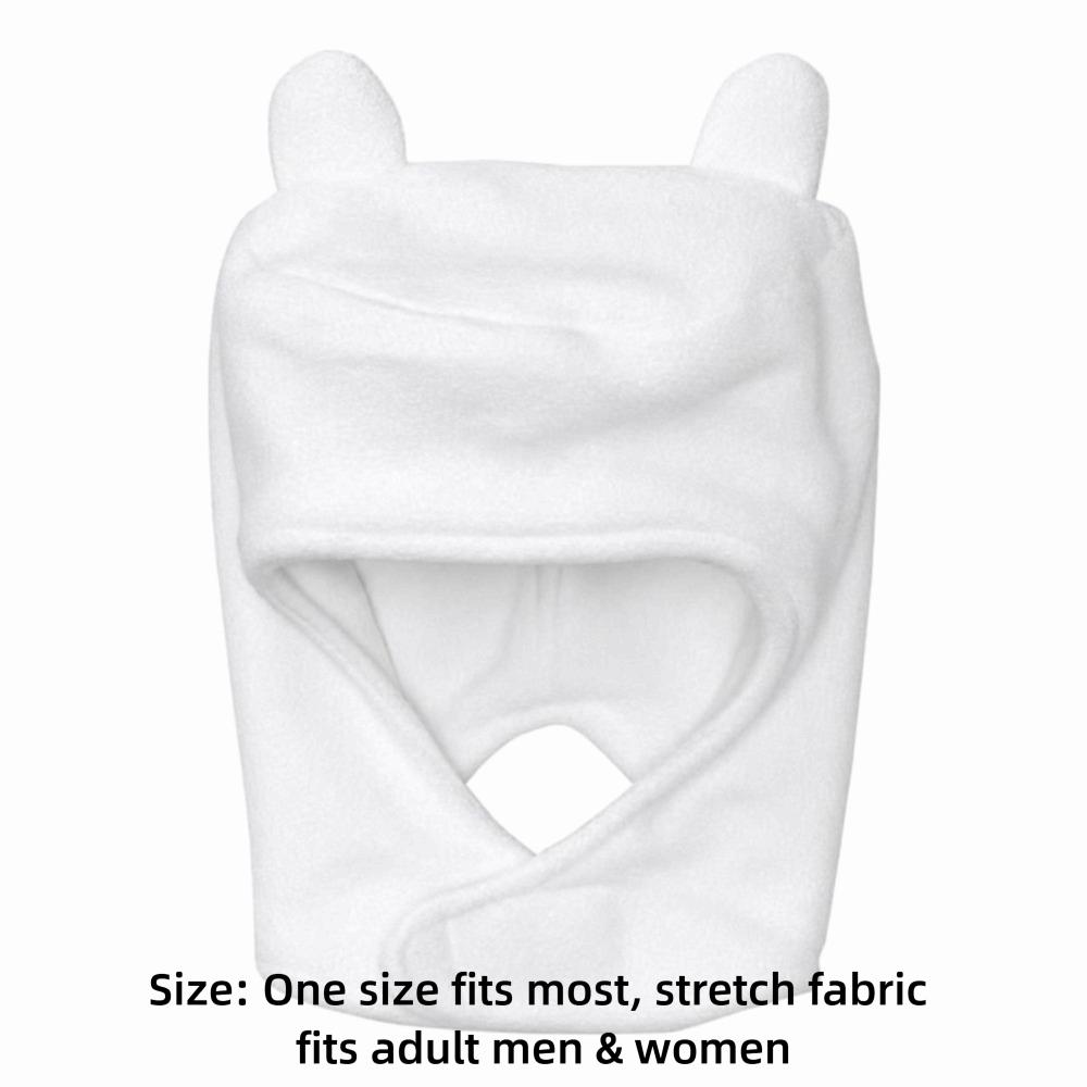 Thick Warm Balaclava Face Mask Windproof Hooded Scarf Stylish Bear Ears Balaclava  Cold Weather