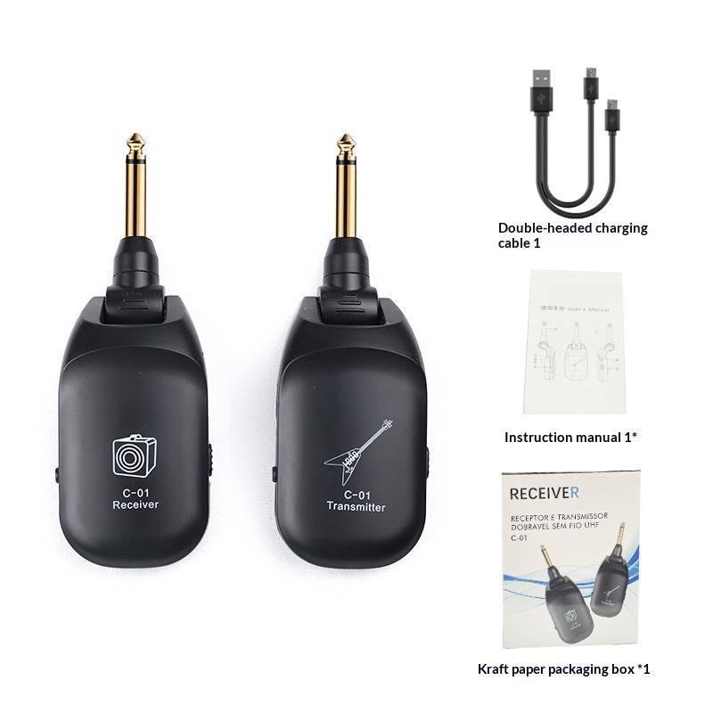 C-01 Wireless Guitar System Built In Channels Wireless Guitar Transmitter Receiver For Electric Guitar Bass Violin