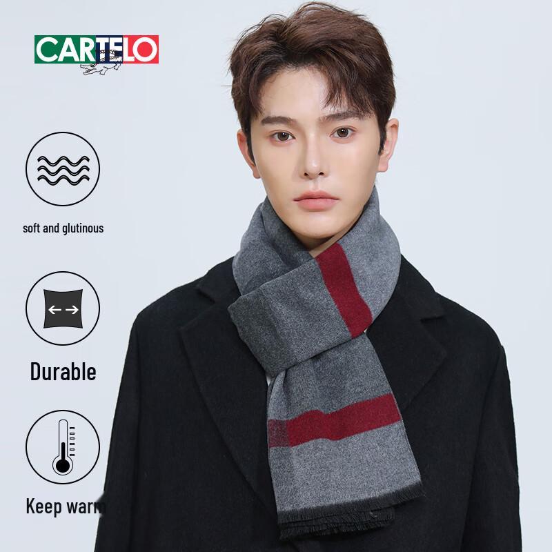 

Мужской осенне-зимний теплый шарф из смесовой шерсти One Size