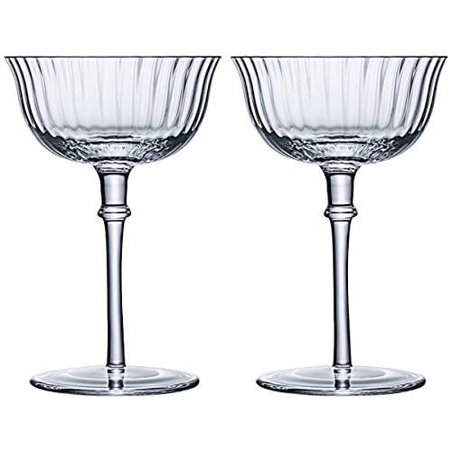 Classic Cocktail Glasses, Crystal Glass, 150ml, Set of 2, Hand-Blown