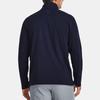 Under Armour Meridian ¼ Zip High Collar Long Sleeve Sports Tee Men Tops Navy-Blue 1379673-410