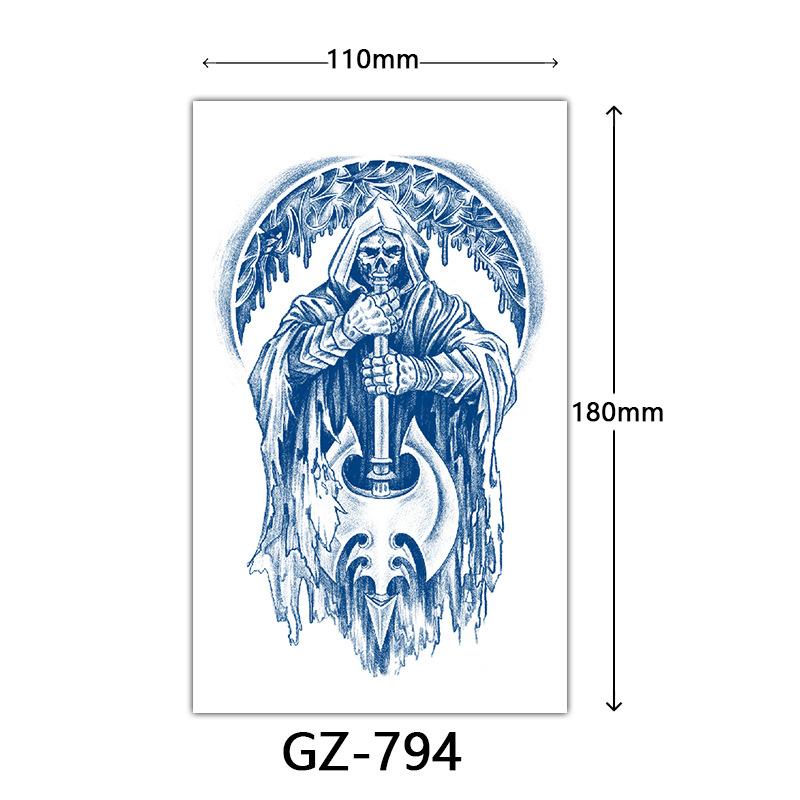 Tattoo-Aufkleber mit Fruchtsaft, Tattoo-Aufkleber mit Kräutern, semi-permanente Tattoo-Aufkleber mit englischen Buchstaben