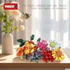 Woma Oyuncaklar 11804 Birleştir 8 Çiçek Tuğla Buketi Çiçek Yapı Taşları Seti Oyuncak Gül ile