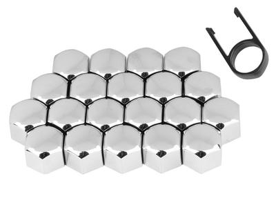 19" Chrome Screw Caps, Pack of 20