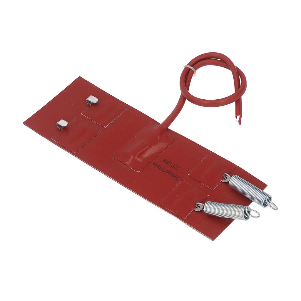 Engine Oil Silicone Heater Pad Flame Retardant Universal Waterproof Great Insulation Oil Pan Heater Pad 50W DC12V