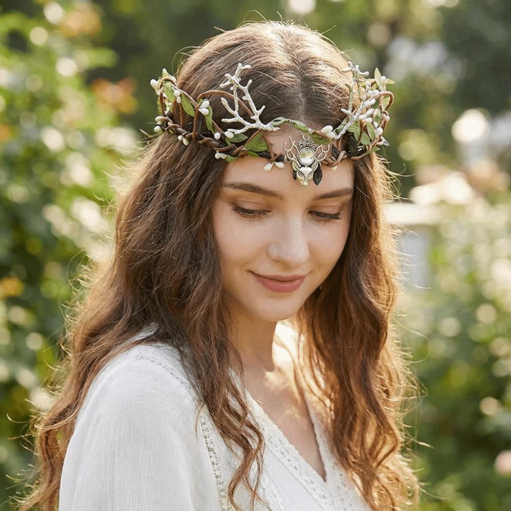 Fantasy Elf Tiara Diadem Fairy Headpiece Photoshoot Elven Crown  Forest Wedding