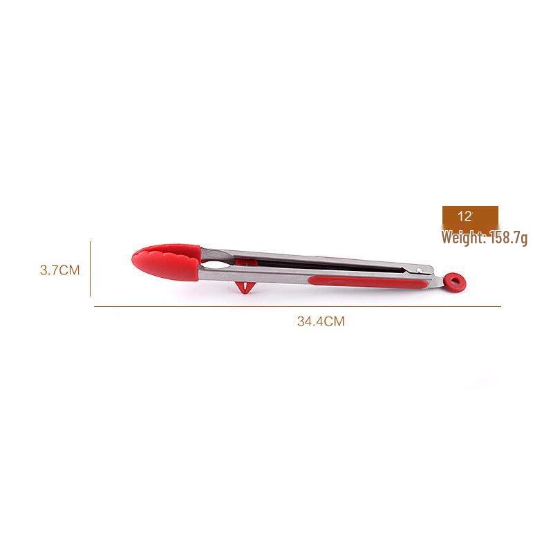 ZISIZ 12-inch Silicone Food Tongs with Stand
