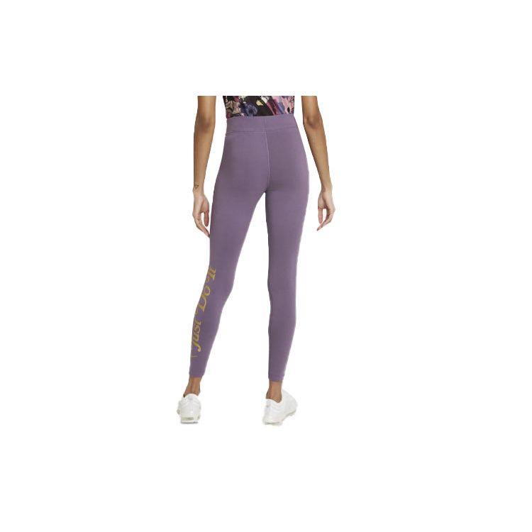 Nike Sportswear Lettered Leggings Training Fitness Pants Women leggings Purple CZ9282-574